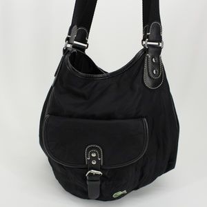 Lacoste Bags - Lacoste Black Nylon Hobo Bag Lacoste Bags - Lacoste Black Nylon Hobo Bag
